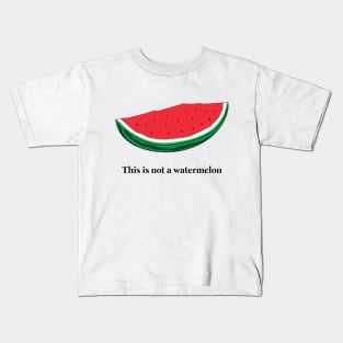 Funny This Is Not A Watermelon - Palestine Flag Kids T-Shirt